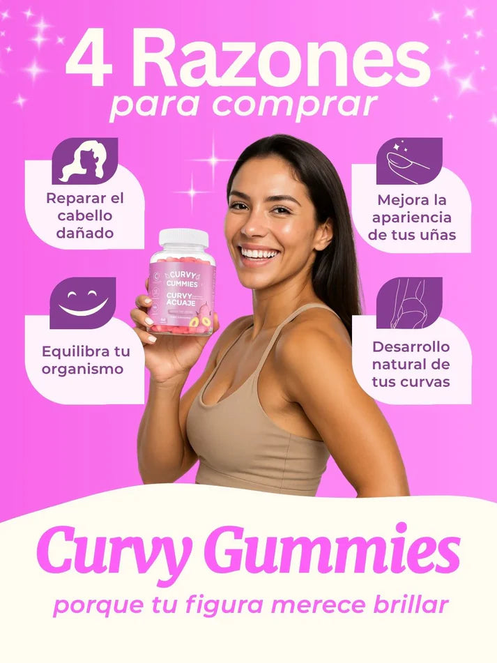 🍑 CURVY GUMMIES - Premium 60 Gomitas